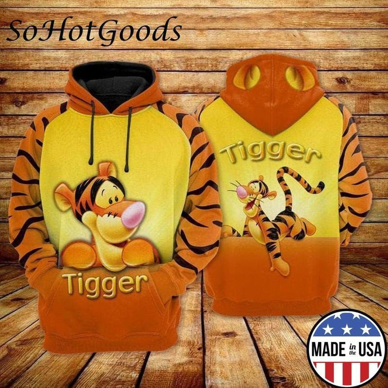 Tigger Full Printing Winnie The Pooh 3d Hoodie 1096