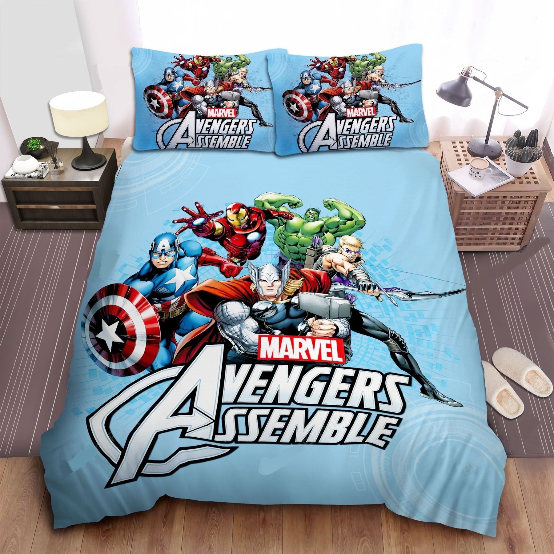 MV Bedding Set Avengers Assemble Comic Graphic Duvet Covers