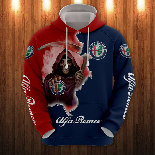 Death Alfa Romeo Car 7k399 Cartoon 3d Hoodie Zip Hoodie 729