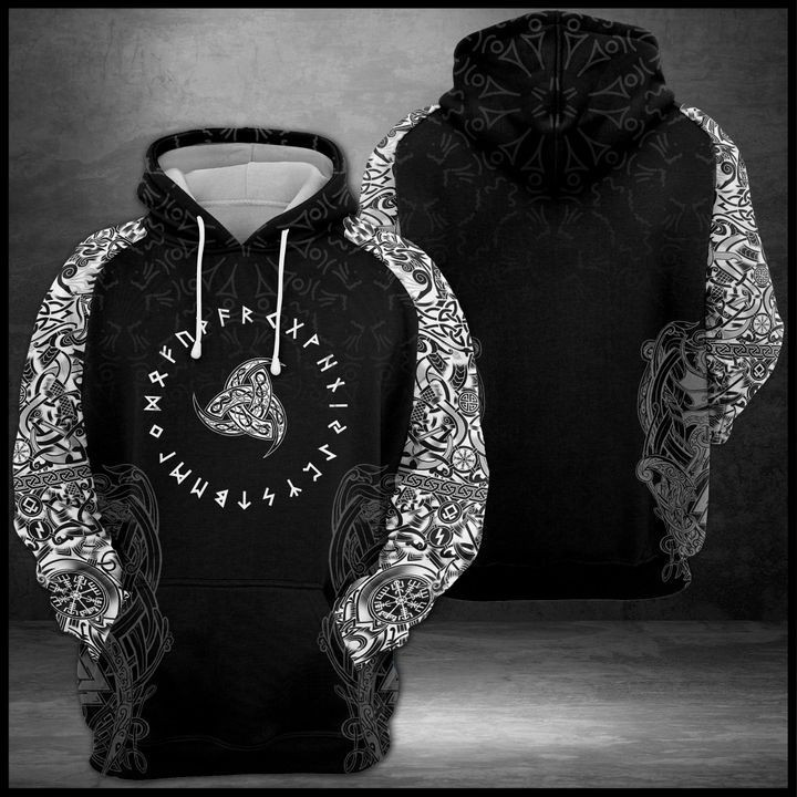 Viking Symbol Odin Horn 3D All Over Print Hoodie & Zip Hoodie