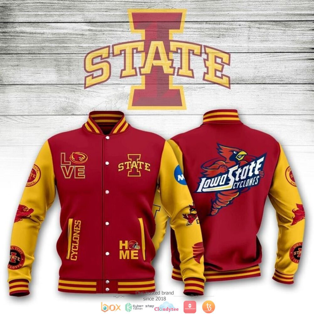 Iowa State Cyclones Cardinal Gold Baseball Jacket
