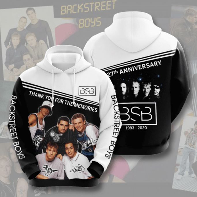 Backstreet Boys 27th Anniversary 1993 2020 Signature Design Gift For Fan Custom 3d Hoodie All Over Printed Hoodie 1