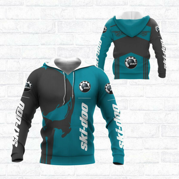Skull Ski-doo Racing Team 7k810 3d Zip Hoodie Hoodie Ii0 2059