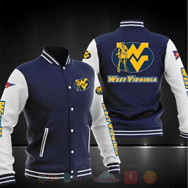 West Virginia Mountaineers Navy Blue Baseball Jacket