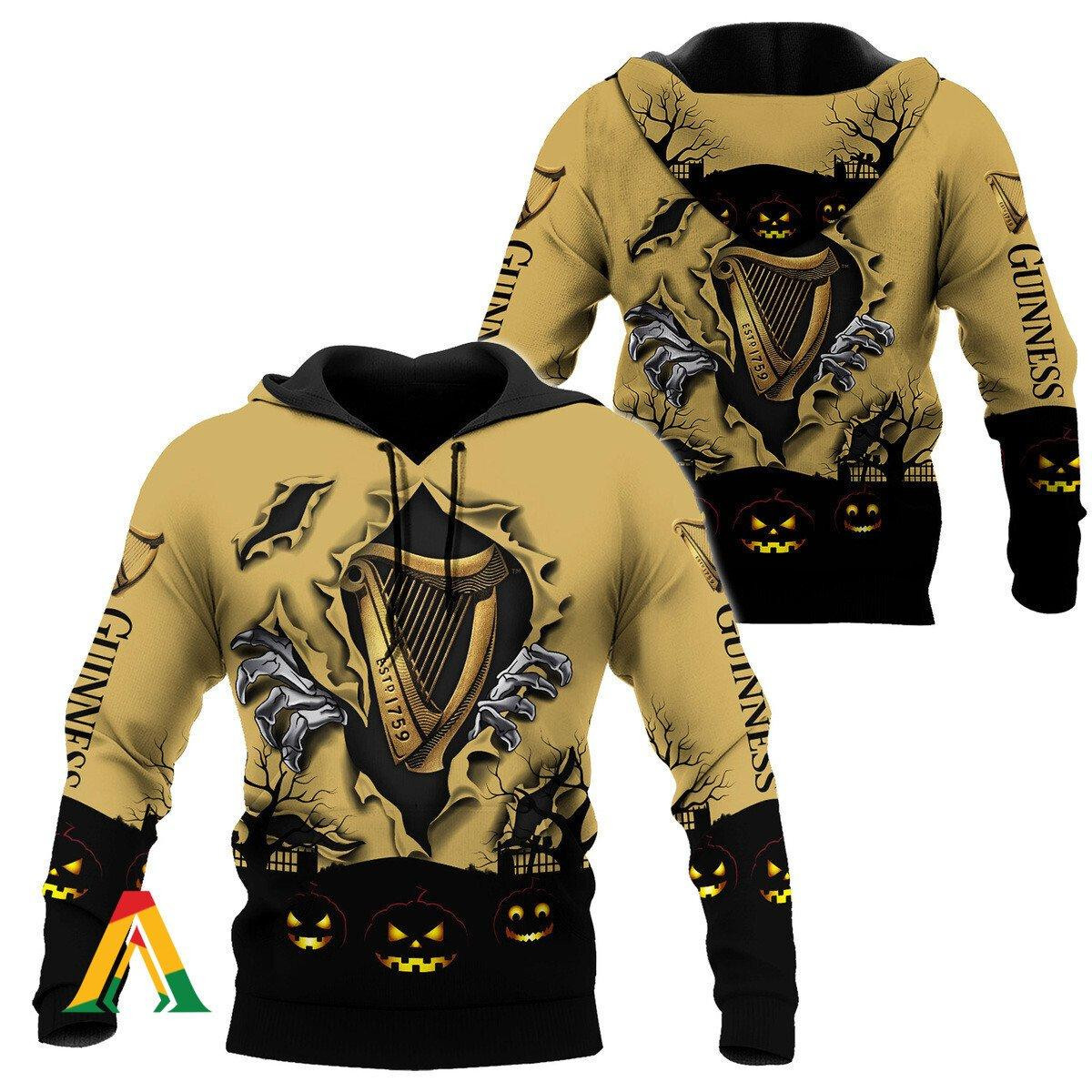 Scary Night Halloween Guinness Beer Hoodie & Zip Hoodie