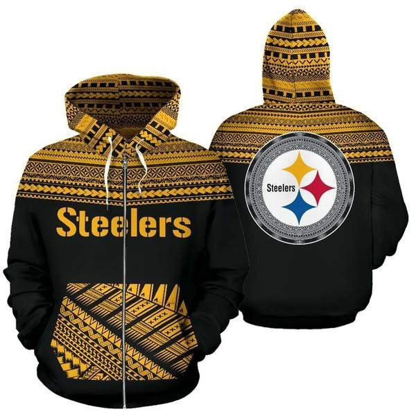 Pittsburgh Steelers Ncaa Football Maori Tattoo 3D All Over Print Hoodie & Zip Hoodie