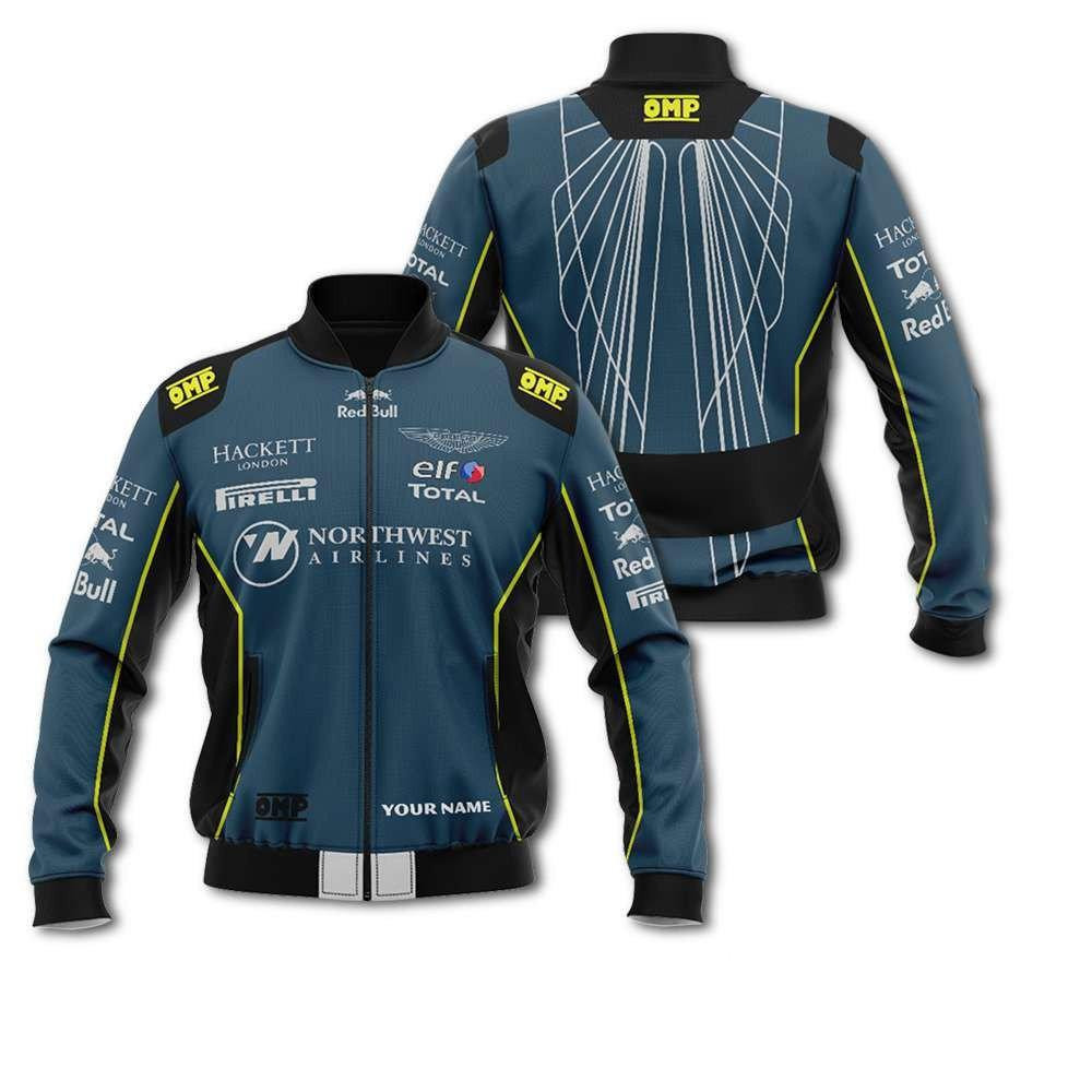 Personalized Aston Martin Racing Northwest Airlines Bomber Jacket 845