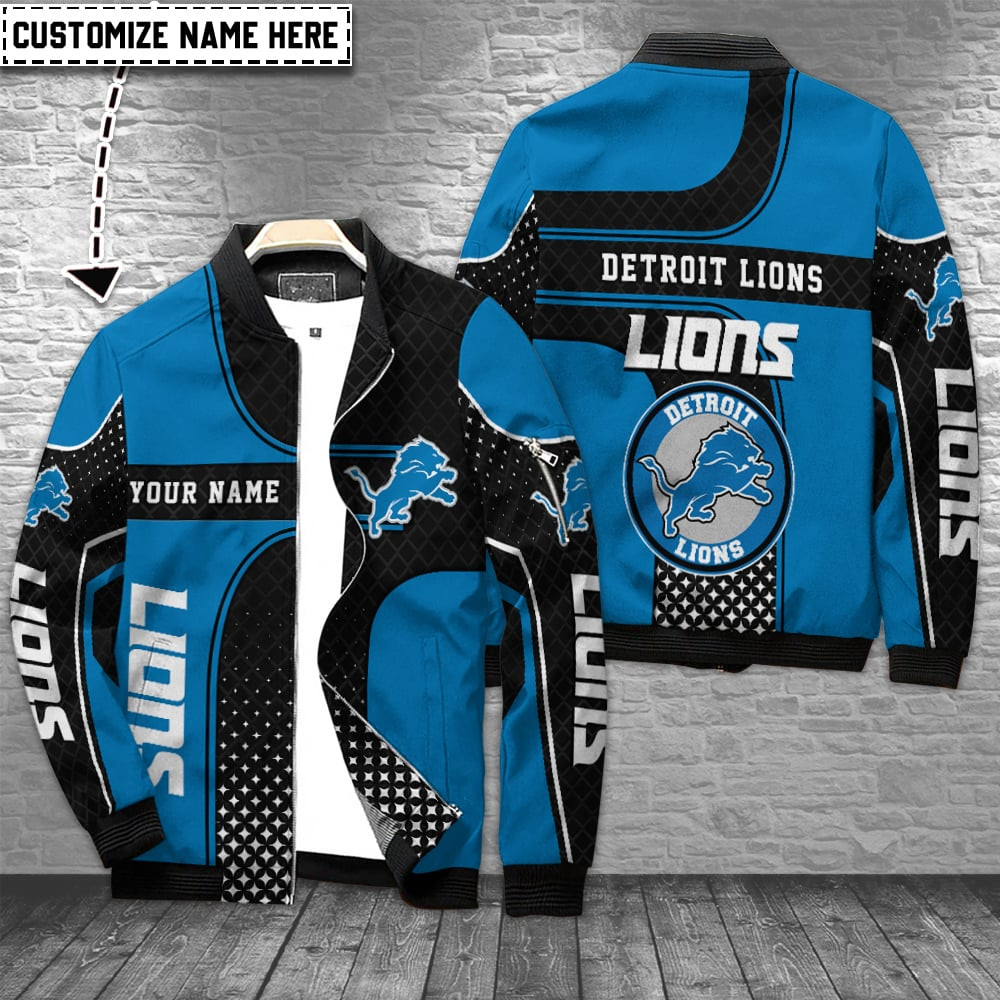 Detroit Lions Personalized Bomber Jacket BGBBJ975