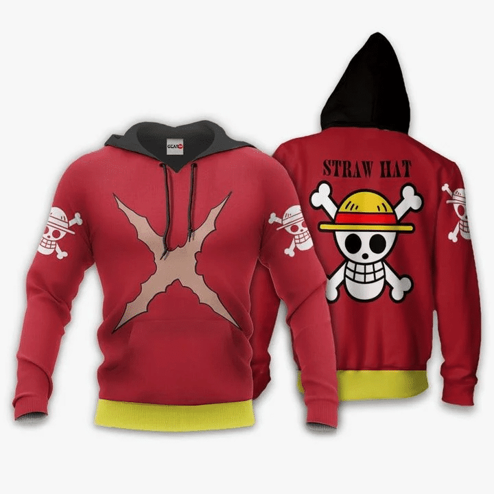 Monkey D Luffy One Piece Straw Hat 3d Hoodie Zip Hoodie