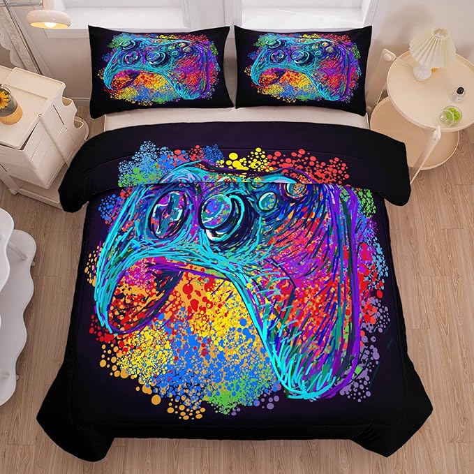 Game Bedding Set Game Handle Controller Painting Duvet Covers