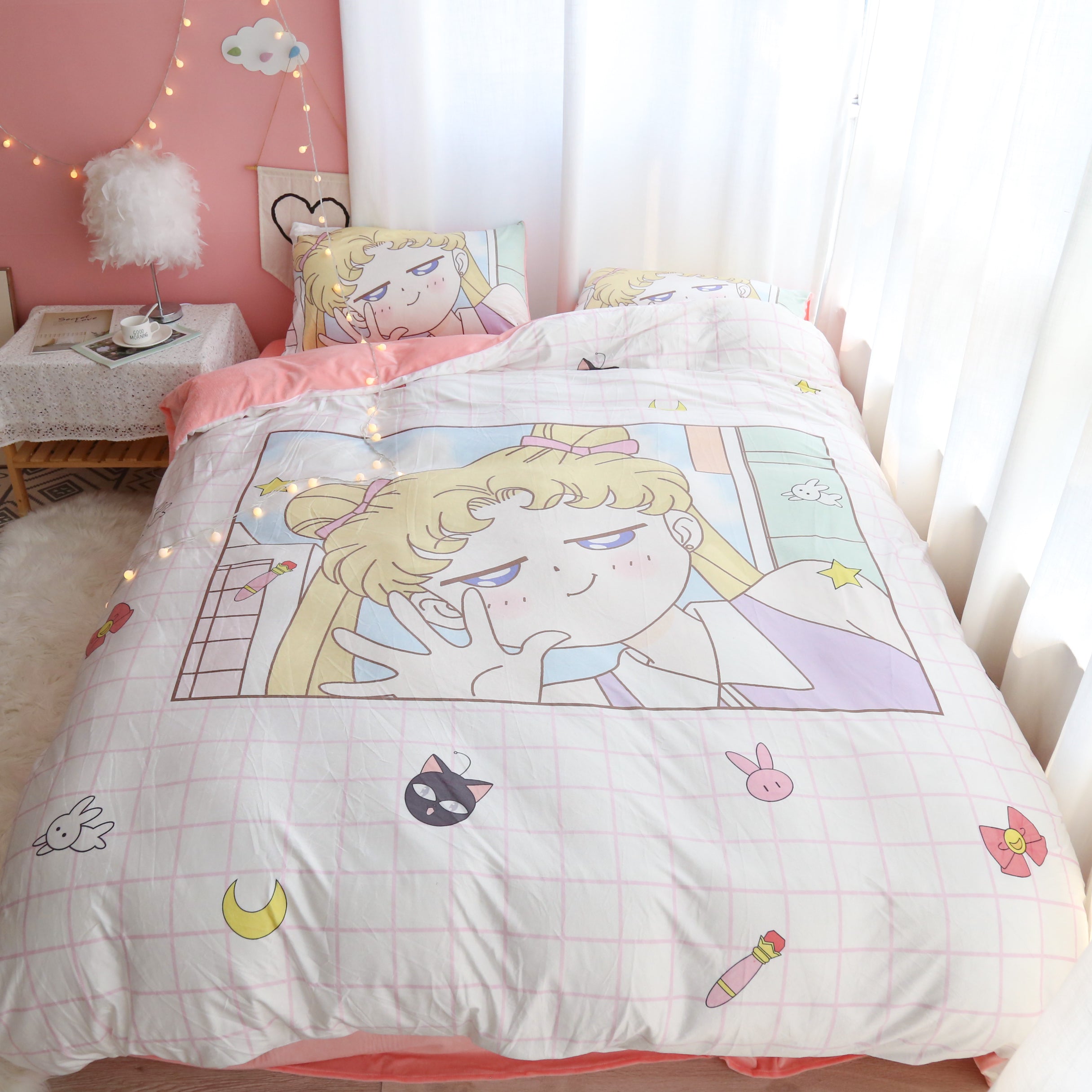 Sailor Moon Bedding Set Usagi Sailor Moon Normal Clothes Duvet Covers