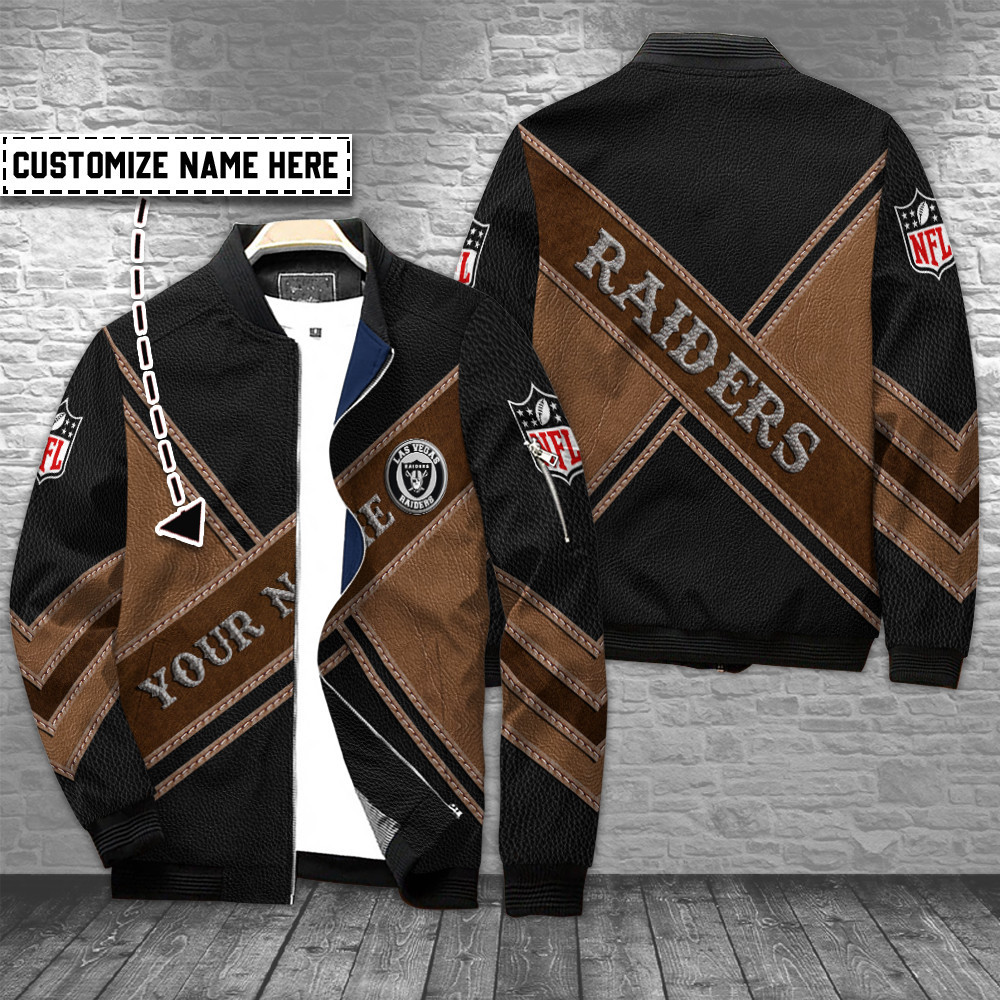 Las Vegas Raiders Personalized Bomber Jacket BG857