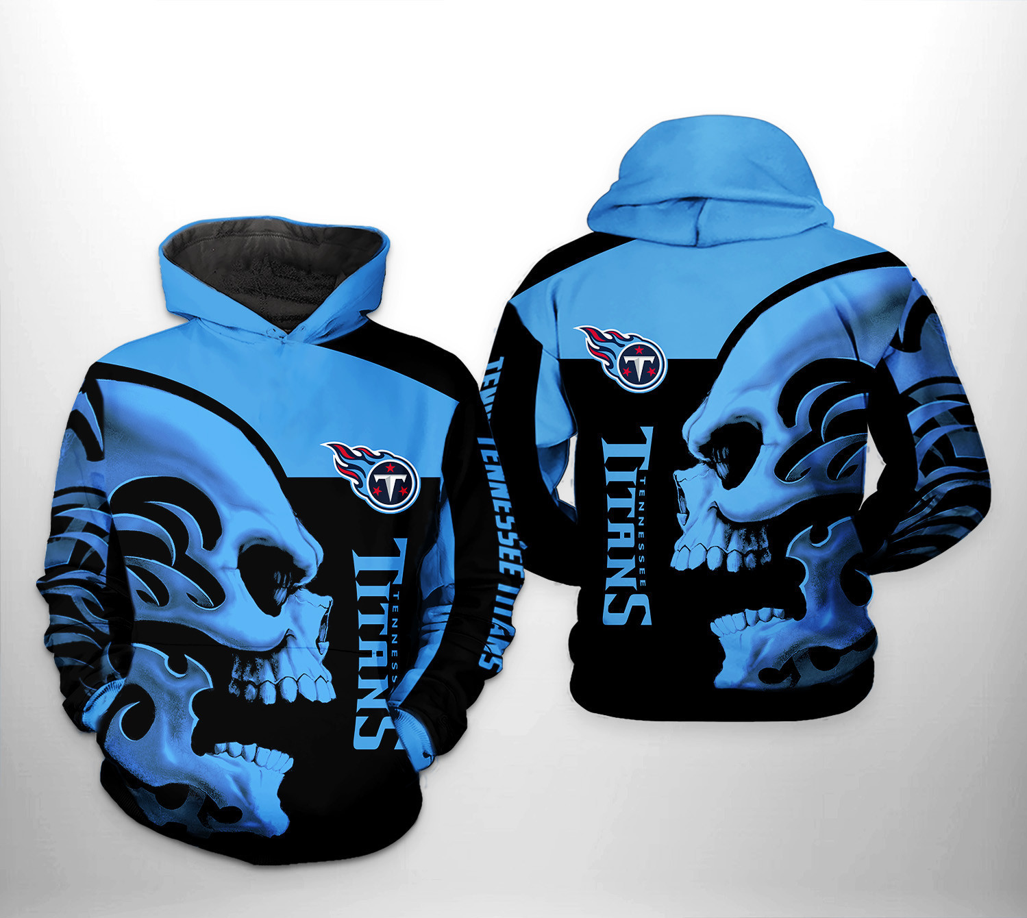 Tennessee Titans Skull 3D All Over Print Hoodie & Zip Hoodie
