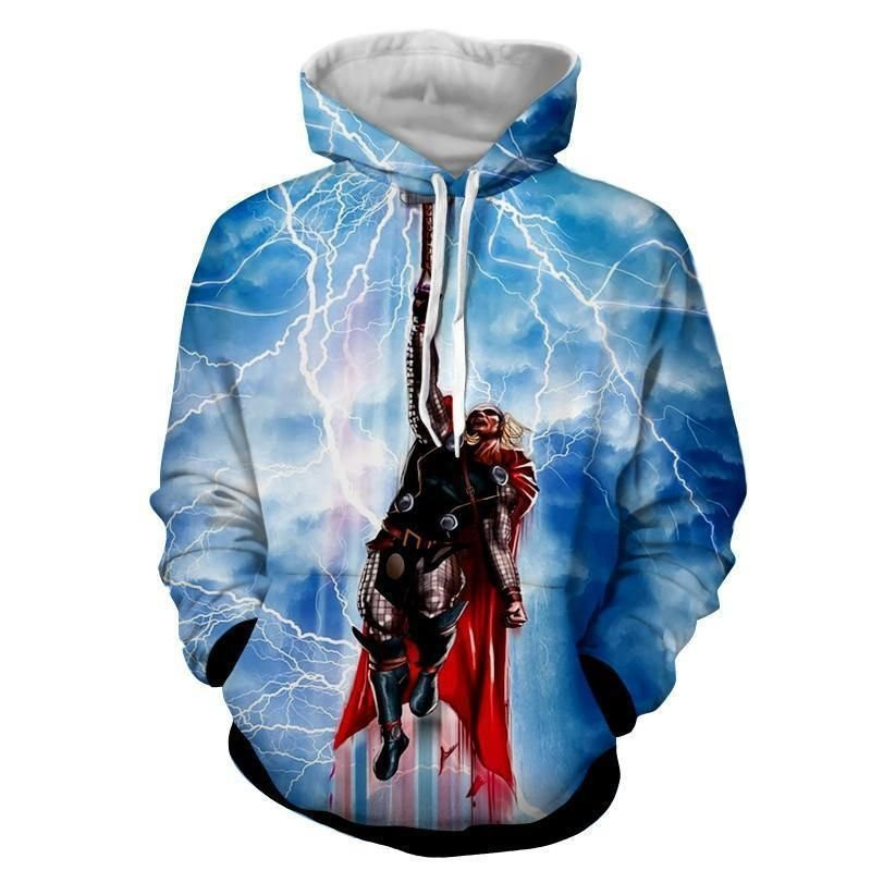 Flying Thor 3D All Over Print Hoodie & Zip Hoodie