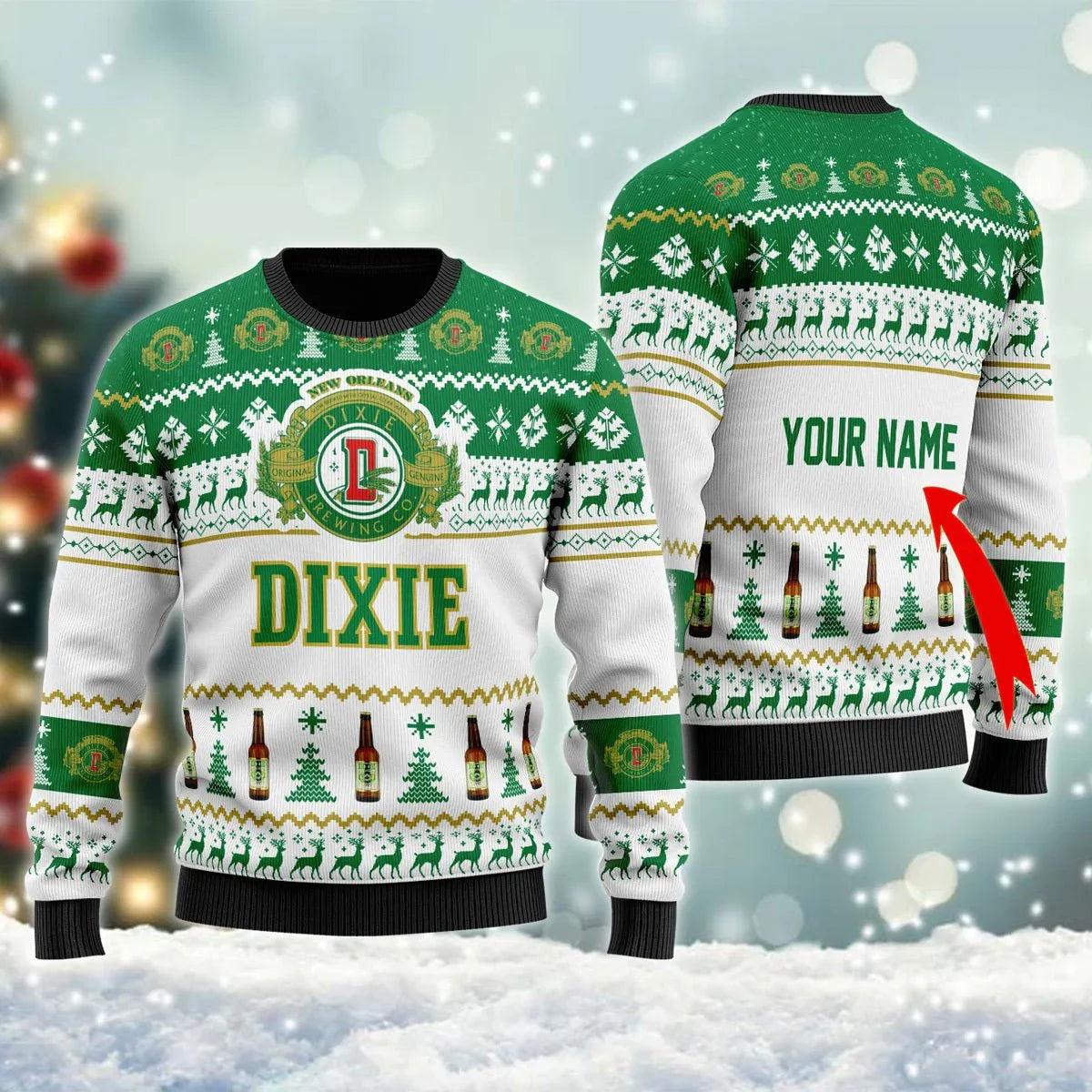 Personalized Dixie Ugly Christmas Sweater