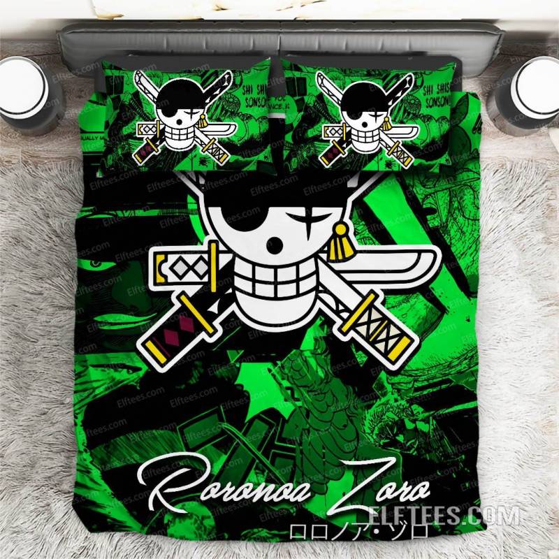 One Piece Bedding Set One Piece Roronoa Zoro Jolly Roger Duvet Covers