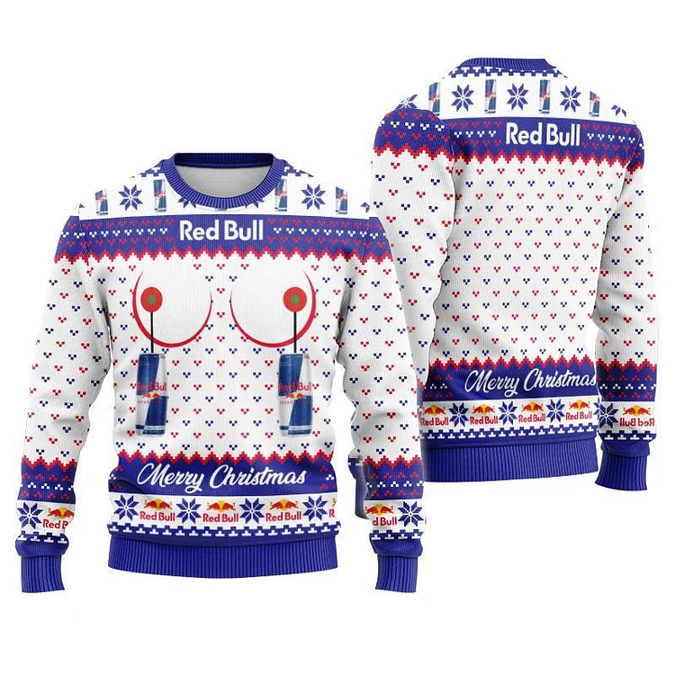 Red Bull Merry Christmas Ugly Sweater 2025