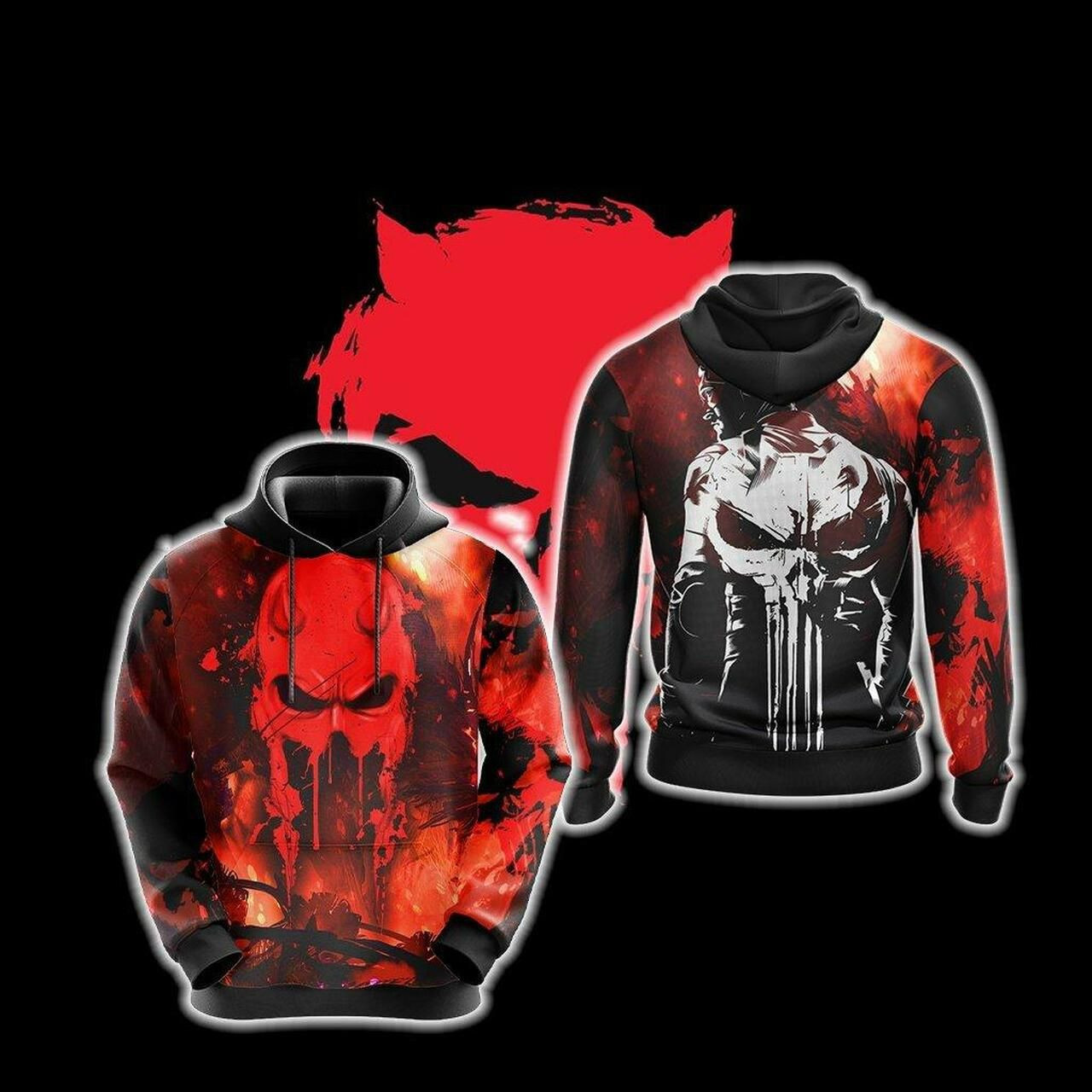 The Punisher Daredevil New Unisex 3D All Over Print Hoodie & Zip Hoodie