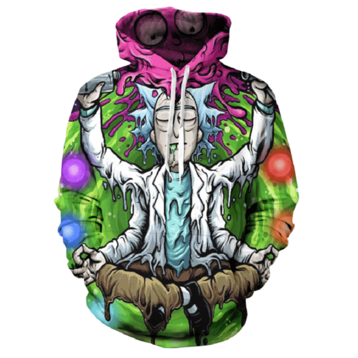 Cartoon Rick And Morty Gift  Over Print 3d Hoodie Zip Hoodie 890
