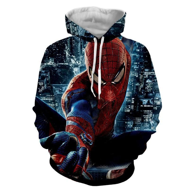 Spiderman Action Night 3D All Over Print Hoodie & Zip Hoodie