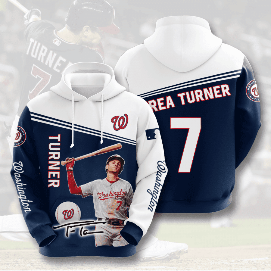 WASHINGTON NATIONALS Trea Turner 3D All Over Print Hoodie & Zip Hoodie