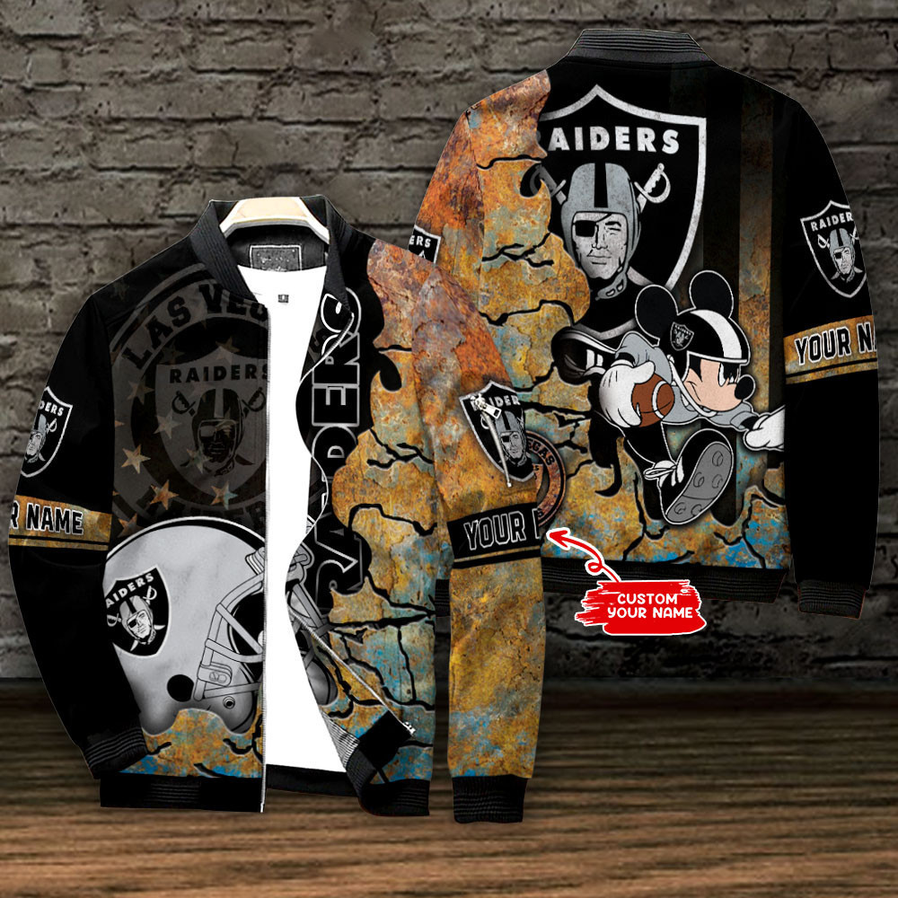 Las Vegas Raiders Personalized Bomber Jacket BG592