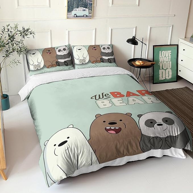 We Bare Bear Bedding Set We Bare Bear Cute Characters Duvet Covers