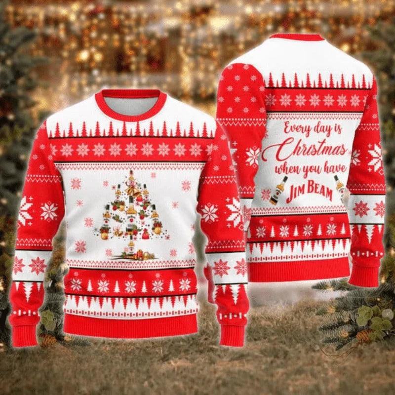 Jim Beam Christmas Tree Ugly Christmas Sweater