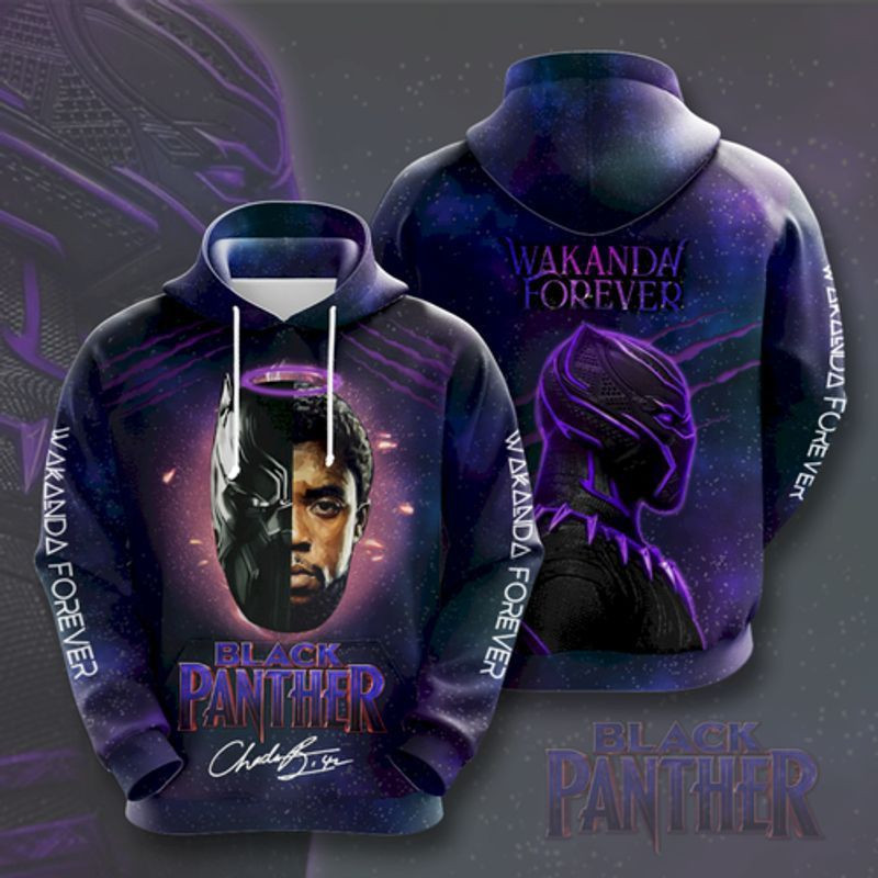 Black Panther Sky Galaxy Full Printing 2 3d Hoodie