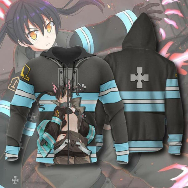 Tamaki Kotatsu Fire Force 2k942 Cartoon 3d Hoodie Zip Hoodie 2132