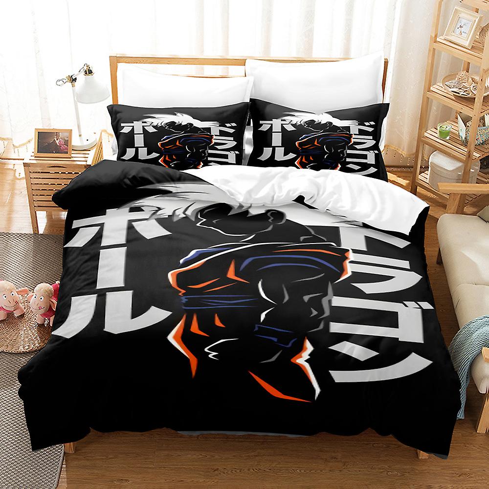 Dragon Ball Bedding Set Son Goku Silhouette Graphic Duvet Covers