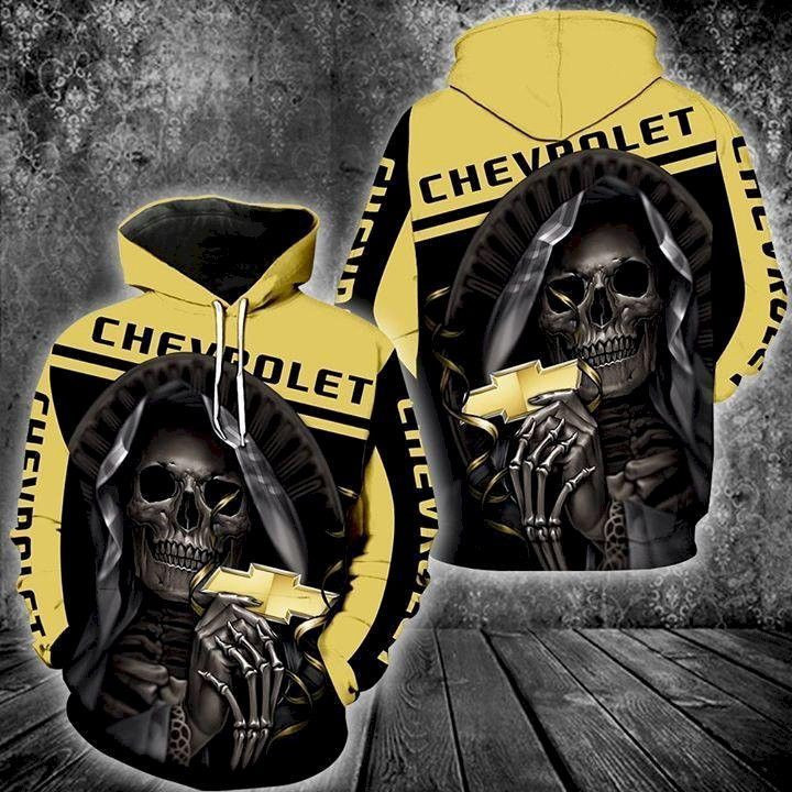 Chevrolet Skeleton Maiden 3D All Over Print Hoodie & Zip Hoodie