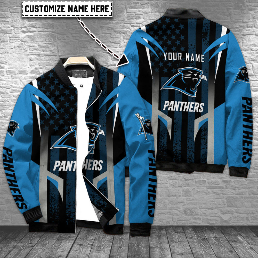 Carolina Panthers Personalized Bomber Jacket BG771