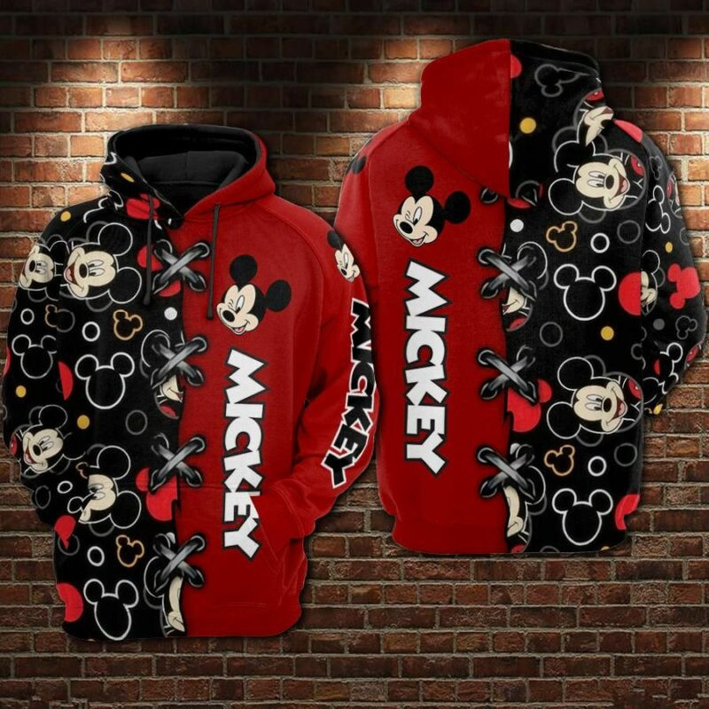 Mickey Mouse 9 Over Print 3d Hoodie Zip Hoodie