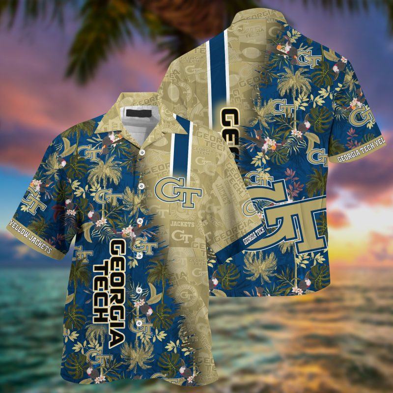 Georgia Tech Yellow Jackets Summer Hawaiian Shirt And Shorts