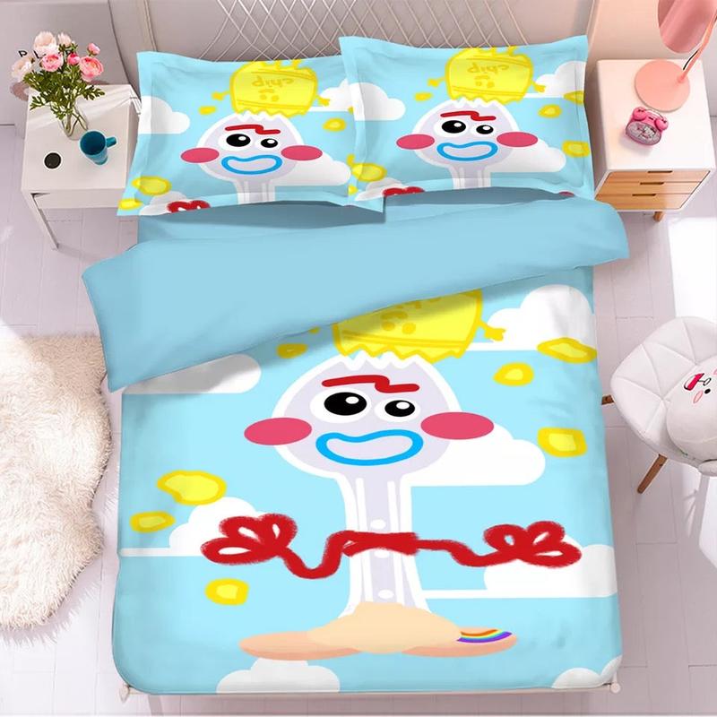 Toy Story Bedding Set DN Forky Toy Cloudy Pattern Duvet Covers