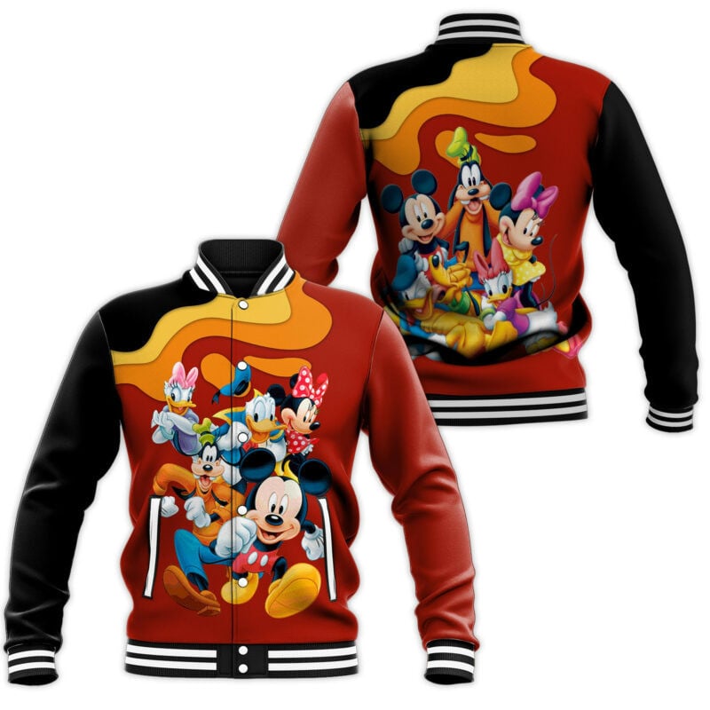 Mickey Minnie Goofy Daisy Baseball Jacket