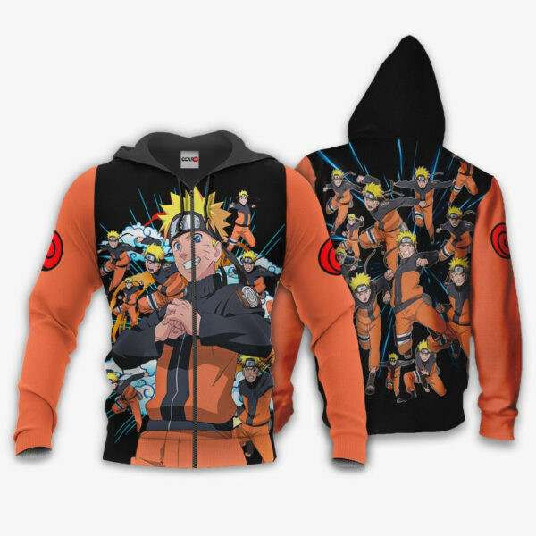 Naruto Uzumaki Shadow Clone Jutsu Naruto Anime 1k367 Cartoon Graphic Outfits Aop 3d Hoodie, Zip Hoodie 2904