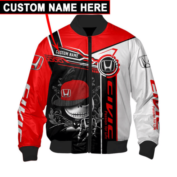 Honda Motor Custom Name 4 Fan Gift, Honda Motor Bomber Jacket 16