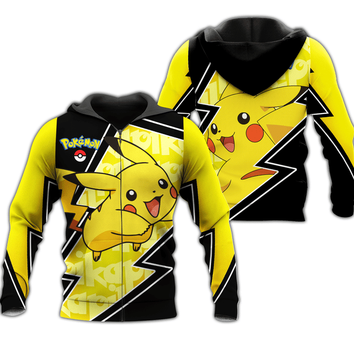 Pikachu Pokemon 3d Hoodie Zip Hoodie
