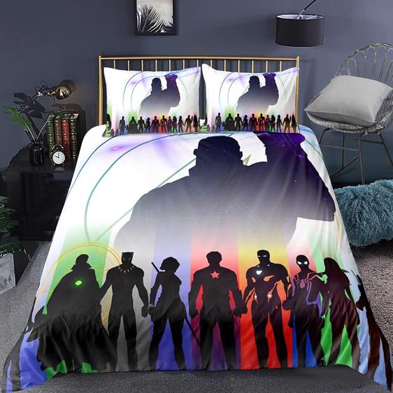 MV Bedding Set Avengers End Game Superheroes Silhouette Duvet Covers