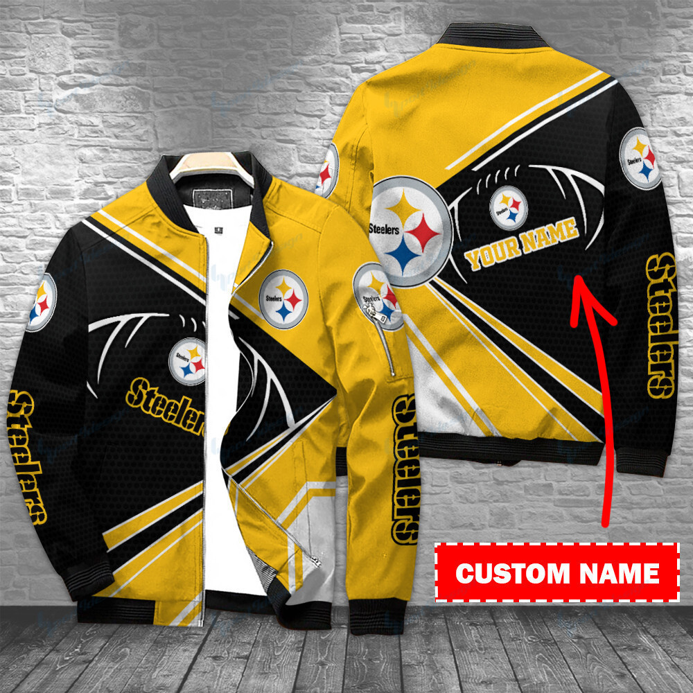 Pittsburgh Steelers Personalized Bomber Jacket BG439