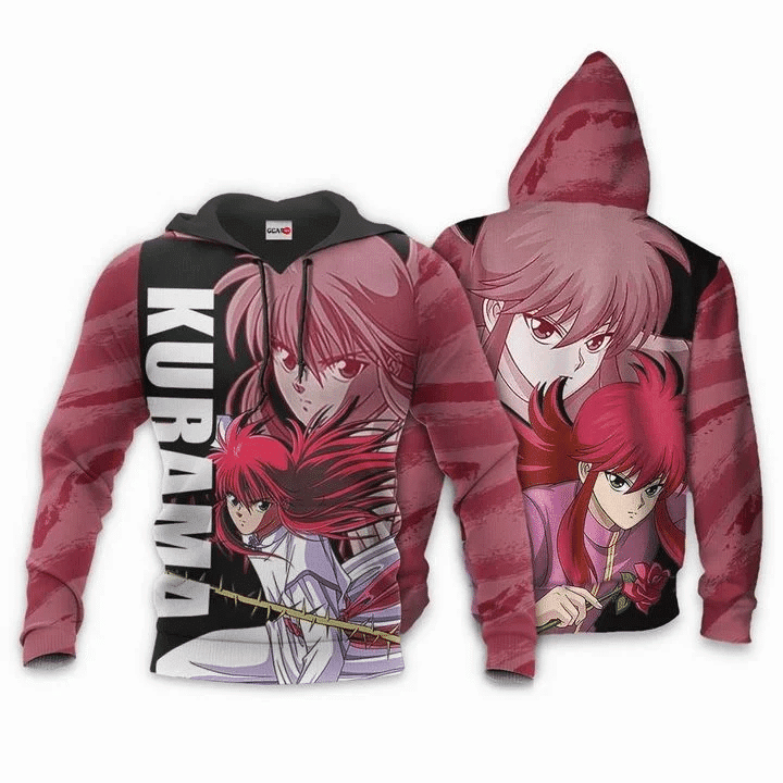 Youko Kurama Yu Yu Hakusho 3d Hoodie Zip Hoodie