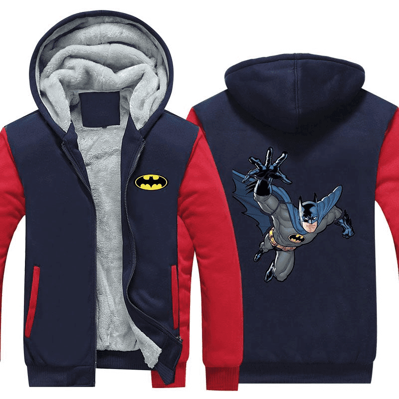 Batman Cool Flying Big Hand Catching Enemy Dc Comics 1k237   Cartoon Graphic Outfits Aop Fleece Jacket