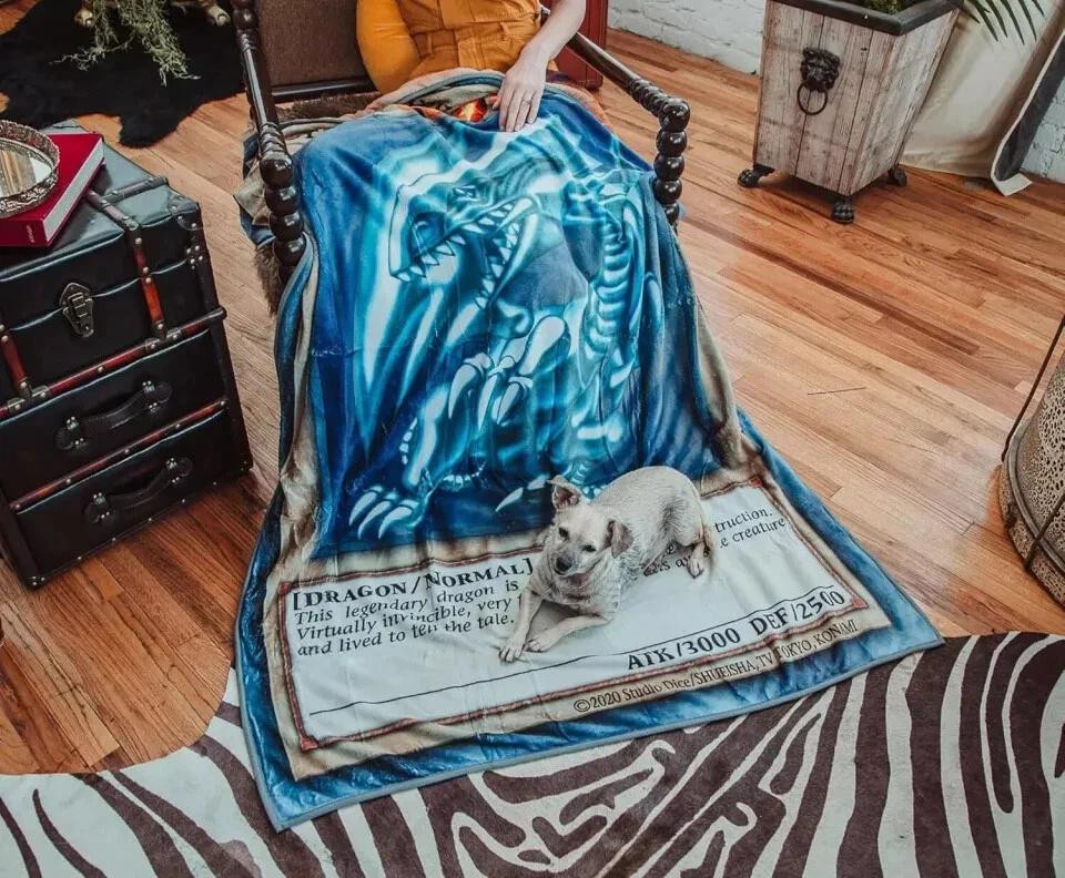 Blue Dragon Fleece Sherpa Blanket