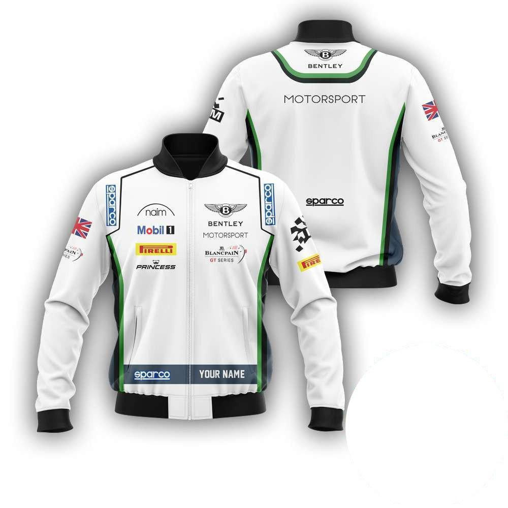 Personalized Bentley Motorsport Racing Sparco Bomber Jacket 905