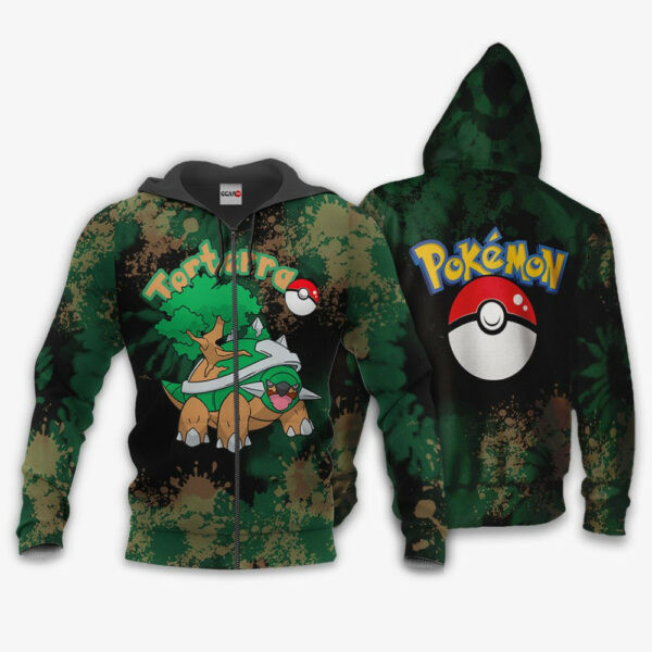 Torterra Anime Pokemon Tie Dye Style 1k946 Cartoon Graphic Outfits Aop 3d Hoodie Zip Hoodie 2383