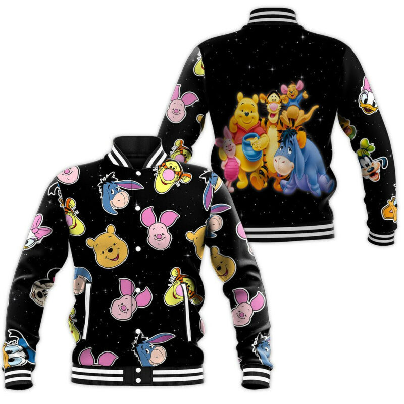 Tigger Piglet Pooh Eeyore Donald Daisy Twinkle Star Baseball Jacket