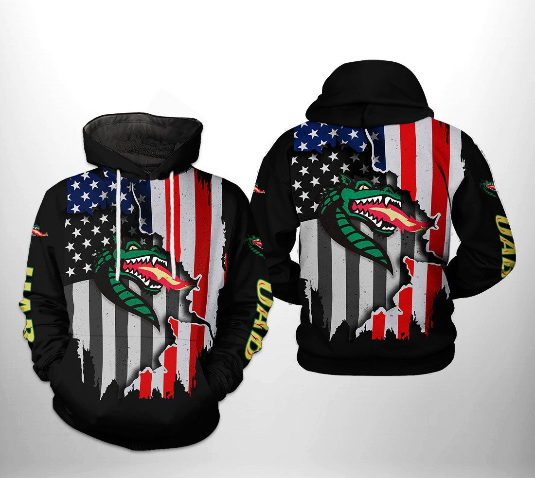 UAB Blazers US Flag 3D All Over Print Hoodie & Zip Hoodie