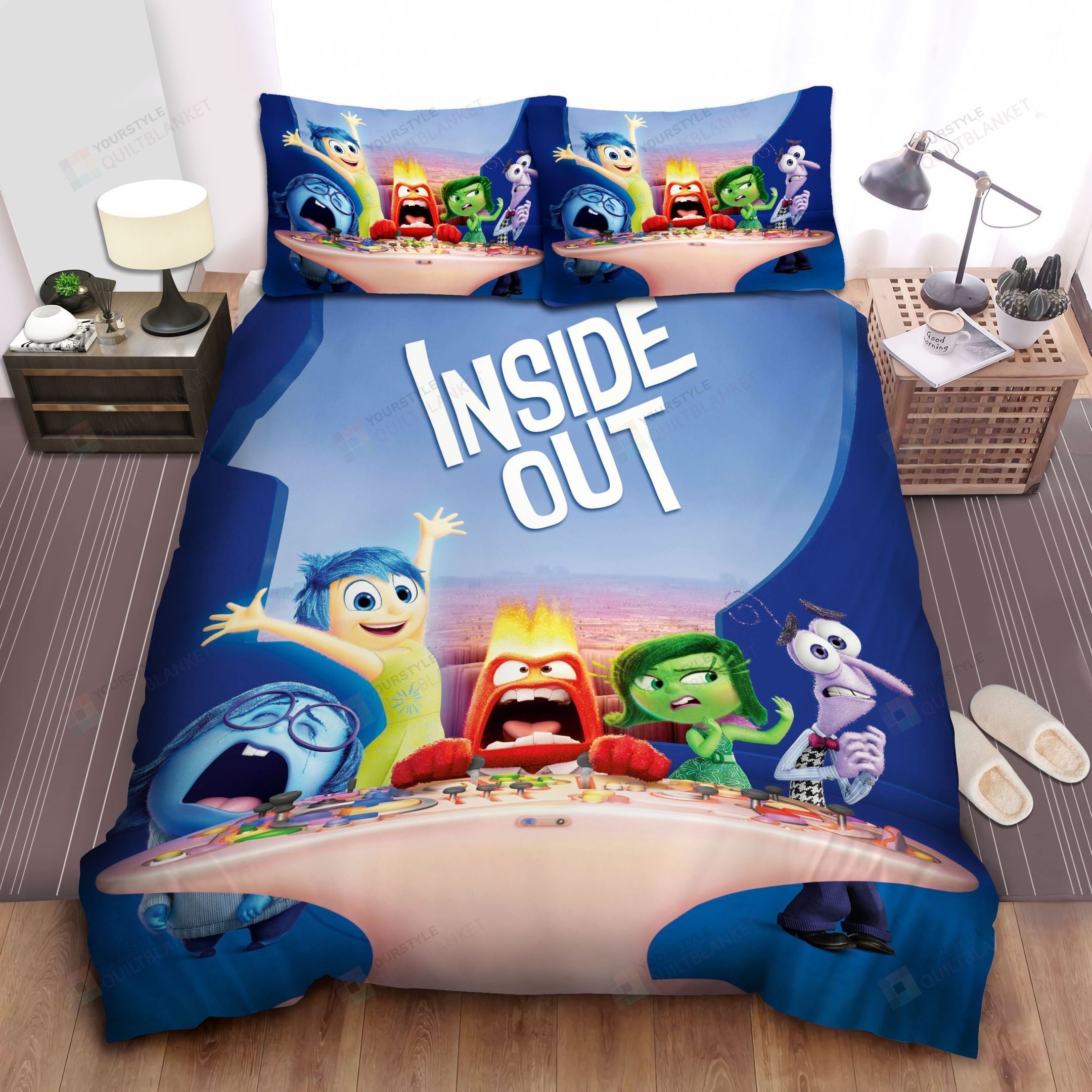 Inside Out Bedding Set DN Inside Out Emotions Control Room Duvet Covers